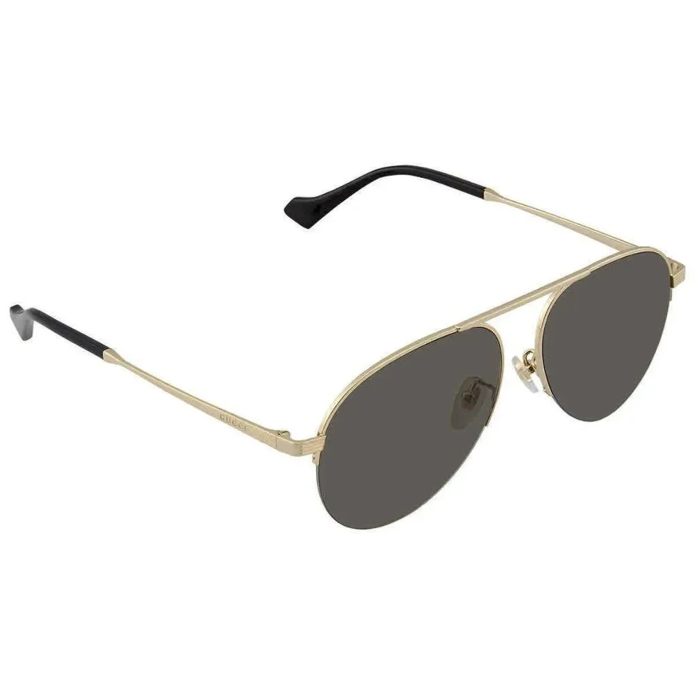 NEW Gucci Grey and Gold Aviator Men's Sunglasses